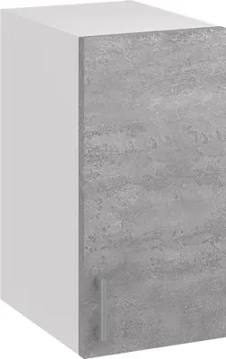 A studio shot of a single kitchen cabinet.