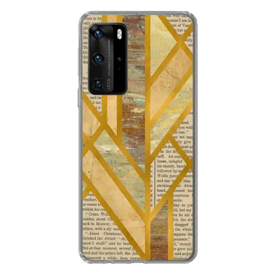 Produktbild von MuchoWow® Handyhülle Schutzhülle Hülle für Huawei P40 Pro Gold - Marmor - Vintage Silikon Softcase Handy Hülle - Schutz