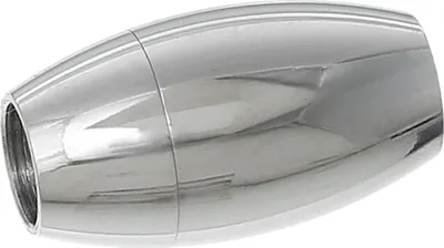 10 Edelstahl Magnetschließen / Magnet-Verschlüsse, oval, 17,5x10mm