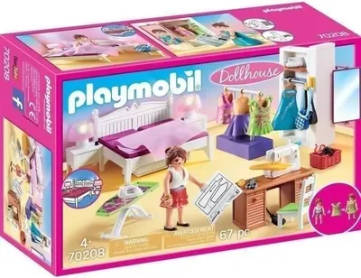 Produktbild von PLAYMOBIL Dollhouse Chambre avec espace couture, 70208, La Maison Traditionnelle, 67 Teile, Kreatives Rollenspiel, 4+ Jahre