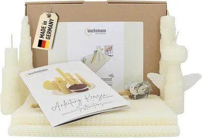 Obrázok produktu pre Sada na výrobu sviečok z včelieho vosku, 10 kusov, na tvorenie, konopné knôty, viacfarebná
