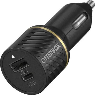 Image de Chargeur de voiture Otterbox 30 W USB-C, 18 W USB-A, 12 W, noir