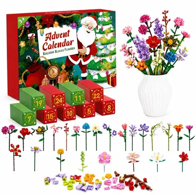 Produktbild von Kreativer Adventskalender 2026 mit Blumenbausteinen
