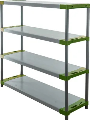 Produktbild von Kunststoffregal BIG GREY BEAR | Low | HxBxT 138x140x46cm | Fachlast 120kg | Grau-Grün