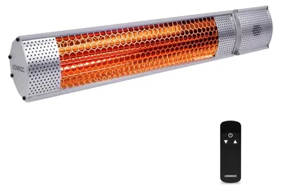 Produktbild von Terrassenheizung zur Wandmontage - 2000 Watt - Silber - Aluminium-Infrarotheizung für den Außenbereich