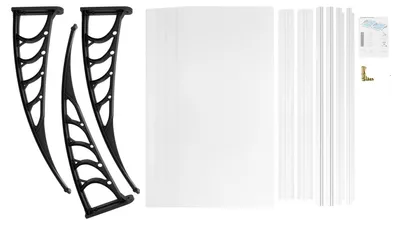 Image de Auvent de porte, protection contre les intempéries, installation facile, transparent