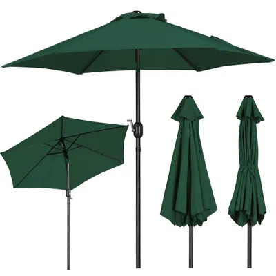 Produktbild von Yaheetech Sonnenschirm ø 230 cm Gartenschirm Knickbarer Marktschirm Kurbelschirm mit Kurbelvorrichtung