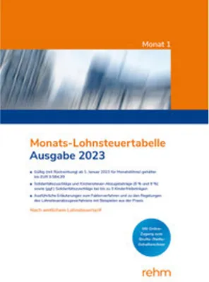 Produktbild von Monats-Lohnsteuertabelle 2023