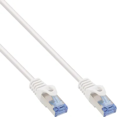 Produktbild von InLine Patchkabel, Cat.6A, S/FTP, TPE flexibel, weiß, 0,5m, 0,5 m, Cat6a, S/FTP (S-STP), RJ-45, RJ-45, Weiß