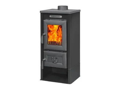 Obrázek produktu pro Hosseven, krbová kamna na TP 9008 maxi černá, 7,09 kW,  průměr 130 mm