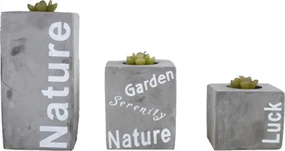 Kerzenständer Beton inkl. Teelichter Nature, Garden Serenity Nature, Luck
