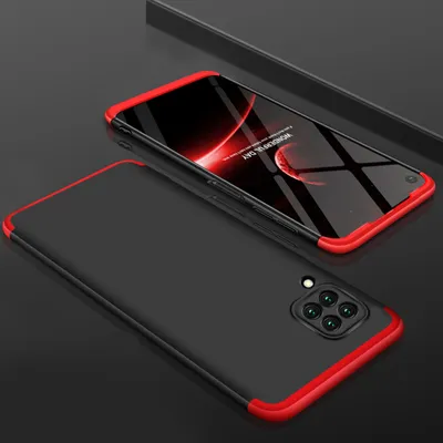 Produktbild von Für HUAWEI Nova 6SE/P40 lite/Nova 7i Handy-Gehäuse PC Full Protection Anti-Scratch Mobiltelefon Shell Cover Rot + schwarz
