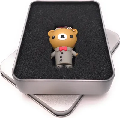 Produktbild von Onwomania Teddy Bär Bräutigamm Hochzeitsbilder USB Stick in Alu Geschenkbox 128 GB USB 3.0