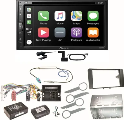 Produktbild von Pioneer AVH-Z5200DAB Android Auto Carplay Bluetooth Einbauset für Audi A3 8P 8PA