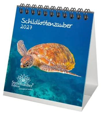 Produktbild von Schildkrötenzauber Tischkalender 10x10cm für 2027 Schildkröten - Seelenzauber