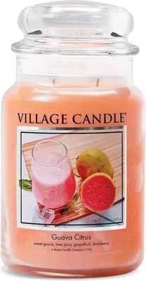 Image de Village Candle Goyave Citrus Bougie Parfumée Grand Verre 602 g