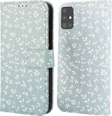 Zdjęcie produktu dla imoshion Design Bookcase voor de Samsung Galaxy A51 - Smoke Green Flowers