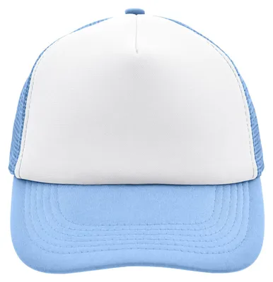 Image de Myrtle Beach - Casquette de baseball, maille, polyester LT998 (taille unique) (blanc/bleu clair)