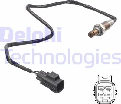 Produktbild von DELPHI Lambdasonde für VOLVO S60 I (384) vor-Kat Beheizt 620mm ES21323-12B1