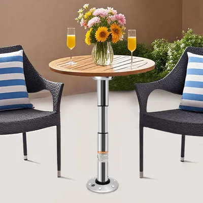 Image de Support de table pour bateau - Hauteur réglable de 565 à 720 mm - Aluminium