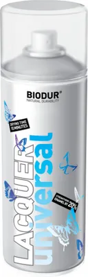 Produktbild von Biodur | Sprühlack - Farblos glanz - 400ml, Sprühfarbe, Lackspray, Universal - Betonfarbe, Sprühlacke für Holz, Metall, Glas