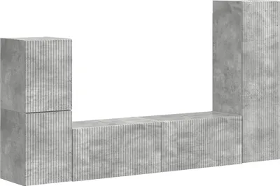 Produktbild von vidaXL TV-Schrankset 4 stk. Beton Grau Holzwerkstoff