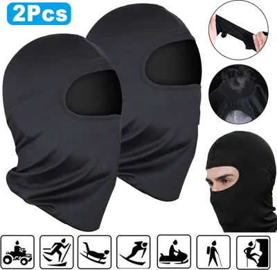 Produktbild von 2 X Sturmhaube Gesichtsmaske Balaclava Face Mask Winddicht Fahrradmaske Warm Bike Ski