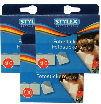 Produktbild von 1500 (3 x 500) Fotosticker Fotokleber für Foto Album, Stylex