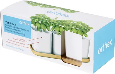 Produktbild von orthex Kräutertopf EDEN, 3er Set, weiß