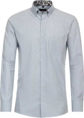 Produktbild von REDMOND Herren Businesshemd Langarm Button-Down Modern-Fit Twill Hellblau L