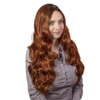 Obrázek produktu pro hair2heart Paruka Dlouhé kudrnaté syntetické vlasy Dámská paruka - Nougat Brown 70cm 190g