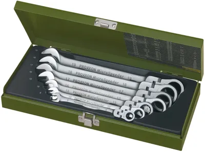 Obrázok produktu pre Proxxon 23068 - Maul-Ringratschenschlüsselsatz SW 8-19 7-teilig