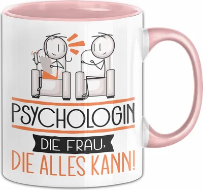 Produktbild von Psychologin Geschenk Tasse Becher Die Frau Die Allen Kann Geschenkidee für eine Psychologin Lustig (Rosa)