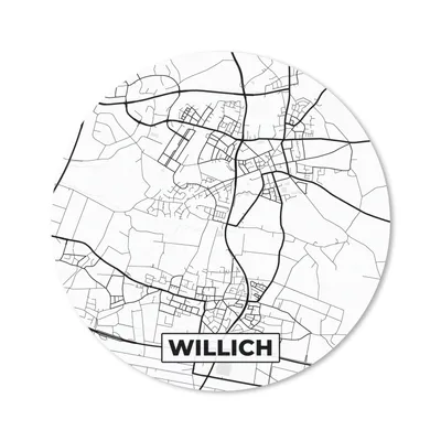 Produktbild von MuchoWow® Mauspad Mousepad Willich - Karte - Stadtplan 20x20 cm - Mousepads - Maus Mat - Pad - Mausunterlage - Schreibtischmatte