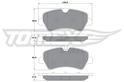 Produktbild von TOMEX brakes Bremsbeläge Satz Hinten Bremsklötze für FORD Transit Custom V362 Kastenwagen (FY, FZ) TX 16-96