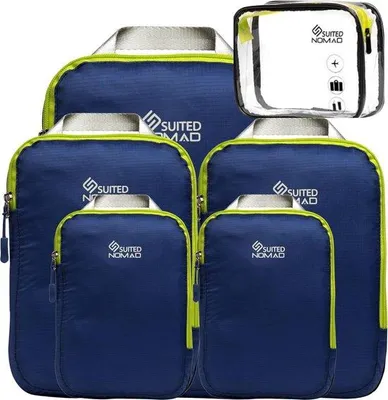 Produktbild von Kompressionsverpackungswürfelset, ultraleichter Verpackungsbeutel-Organizer für Rucksäcke und Koffer
