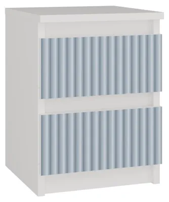 Obrázek produktu pro Topeshop M2 FR BLUE, Noční stolek, Modrá, Bílá, 2 zásuvka/zásuvek, Dřevotřískové desky