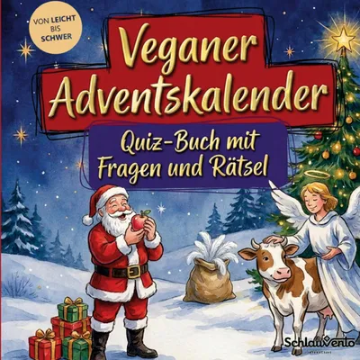Produktbild von Veganer-Adventskalender: Quiz-Buch mit Fragen und Rätsel