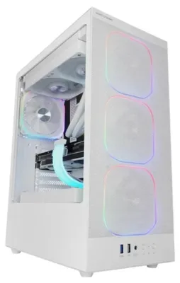 Obrázek produktu pro Mars Gaming Mc-nebula herní skříň ATX se 4 ventilátory ARGB 120 mm, Cablehatch, tvrzené sklo, bílá