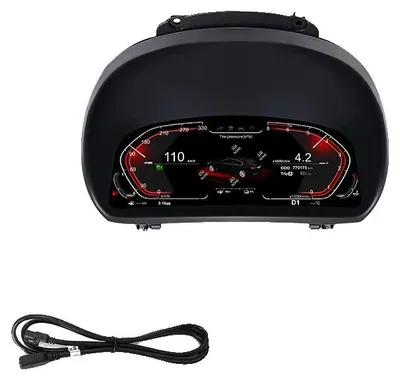 Productafbeelding van Digitaal dashboarddisplay, 11-inch LED-scherm, compatibel met BMW 1-serie E81 E82 E87 E88 (2006 - 2015), zwart