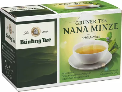 Produktbild von Bünting Tee Grüner Tee Nana Minze (20 x 1,75 g)