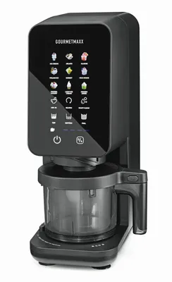 Zdjęcie produktu dla GOURMETmaxx SmoothUp Touch – maszynka do lodów, 700 watów, 9 programów, 3 tryby, urządzenie do przygotowywania lodów, sprzęt kuchenny, akcesoria do napojów do użytku w kuchni i podczas wypoczynku