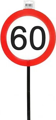 Produktbild von Schild 60 mit Stab zum 60. Geburtstag
