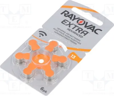 Produktbild von 1x Batterie: Zink-Luft (ZnO2) 1,45V AC13,R754,Knopfzelle 310mAh  Batterien