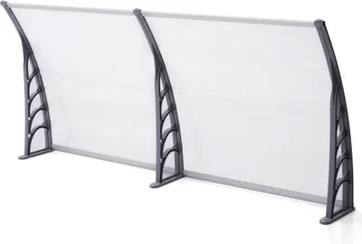 Image de Auvent pour fenêtre/porte, couleur prune, plaque transparente en polycarbonate, protection UV, résistant à la pluie, 1,2/1,5/2 m