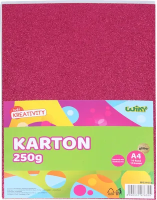 Image de Carton A4 20,5 x 29,5 cm, 10 pièces, pailleté