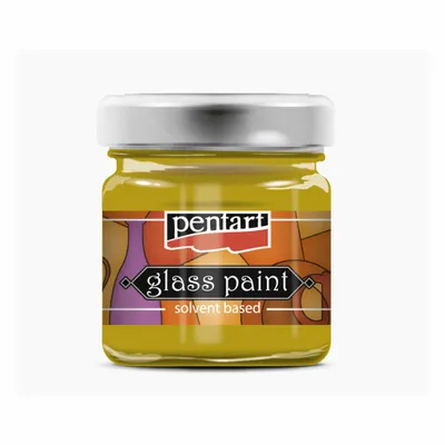 Zdjęcie produktu dla PENTART Rozpuszczalnikowa farba do szkła, 30 ml, złota