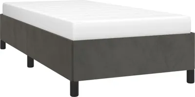 Produktbild von vidaXL Bettgestell ohne Matratze Dunkelgrau 80x200 cm Samt