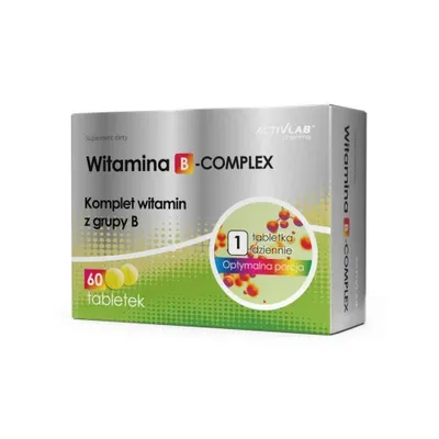 Produktbild von Activlab Vitamin B-Complex 60 Tabletten, B1 B2 B6 B12, Biotin, Niacin, Folsäure, Nervensystem