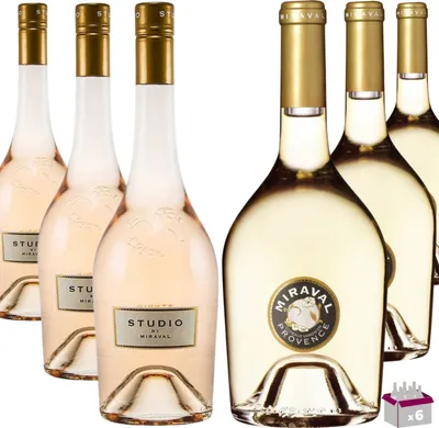 Produktbild von Los Entdeckung Miraval 6x75cl- 3 Studio von Miraval 2024 Rosé 75Cl 12.5% ​​& 3 Côtes de Provence Weiß 2024 75Cl 13%